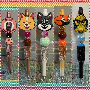 Adorable Animal-Themed Stylus Pen Set - Multicolor
